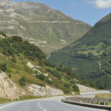 The start of the Grimsel Pass Lamborghini 