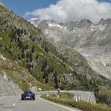 The start of the Grimsel Pass Lamborghini 