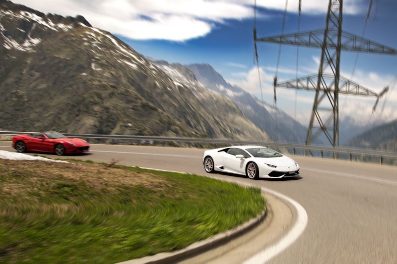 Grimsel Pass - Lambo and Snow