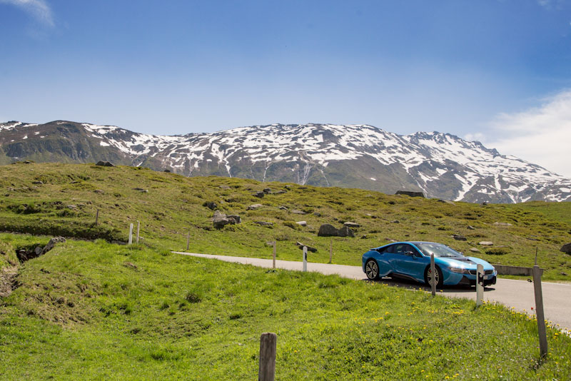 Furka Pass - BMW i8 and snow time
