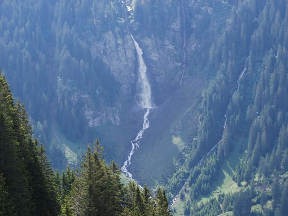 Lovely Waterfall Seen from the Klausen Pass