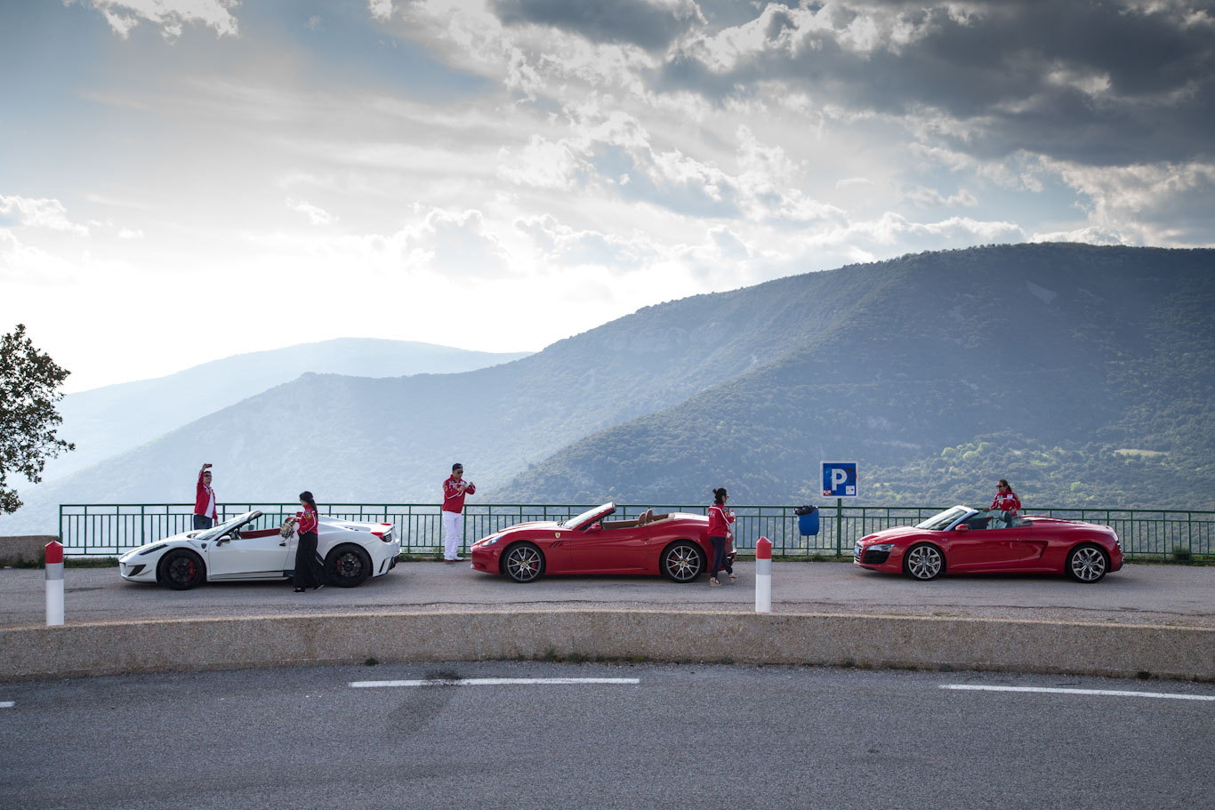 Route Napoleon Ferraris and Audi